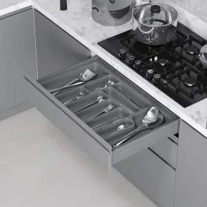 Plastic cutlery trays