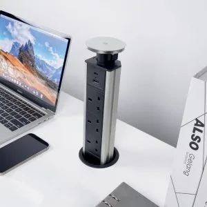 Pop-up Socket Tower with 3 x 3 Gang and 2 x USB Sockets