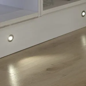 Comet - 4 x Round Recessed LED Light Plinth Kit including Driver