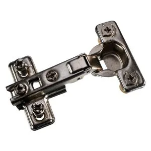 110° Straight Arm Dowel Fix Hinge with Mounting Plate