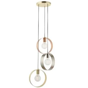 Eclipto 3 - 240V Multi Round Ring Pendant Light Fitting