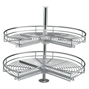 Chrome Wire Base 3/4 Corner Carousel