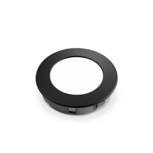 Genoa Trio Black - 240V Round Diffused Under Cabinet Recessed LED Light Fitting