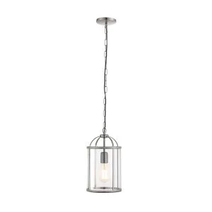 Exquira - 240V Saturn Nickel Lantern Pendant Light Fitting with Metal Chain