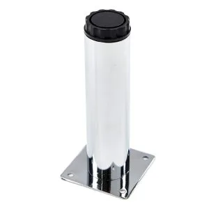 200mm Chrome Round Adjustable Leg