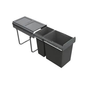 30 Litre Soft Close Waste Bin for 300mm cabinet - Anthracite