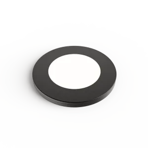 Iris Black - Slim Round Diffused Under Cabinet Light with Magnetic Bezel