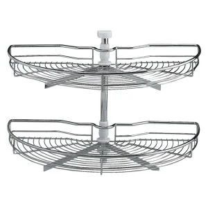 Chrome Wire Base Half Corner Carousel