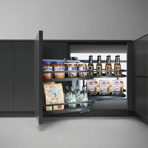 NOVUS Solid Base Universal Corner Organiser / Magic corner - Anthracite