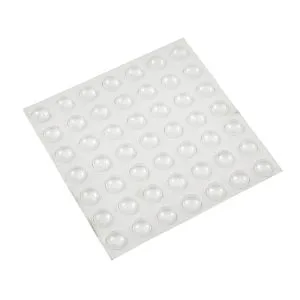 10mm Clear Plastic Door Buffers with Adhesive Back
