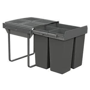 68 Litre Soft Close Waste Bin for 600mm cabinet - Anthracite