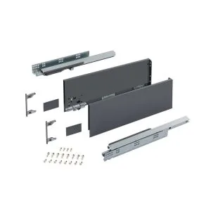 DTC Twin Pro 174mm Soft Close Pan Drawer Box - Anthracite