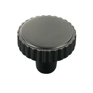 ASCOT Round Ribbed Knob Handle