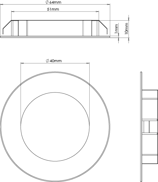 Venta - Round Diffused Under Cabinet Recessed LED Light Fitting - Image 2