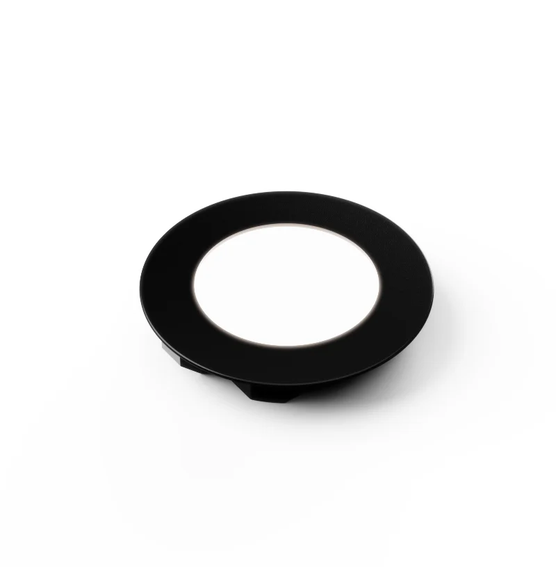 Venta Black - Round Diffused Under Cabinet Recessed LED Light Fitting