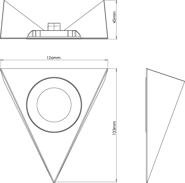 Venta - Triangle Diffused Under Cabinet LED Light Fitting - Image 2