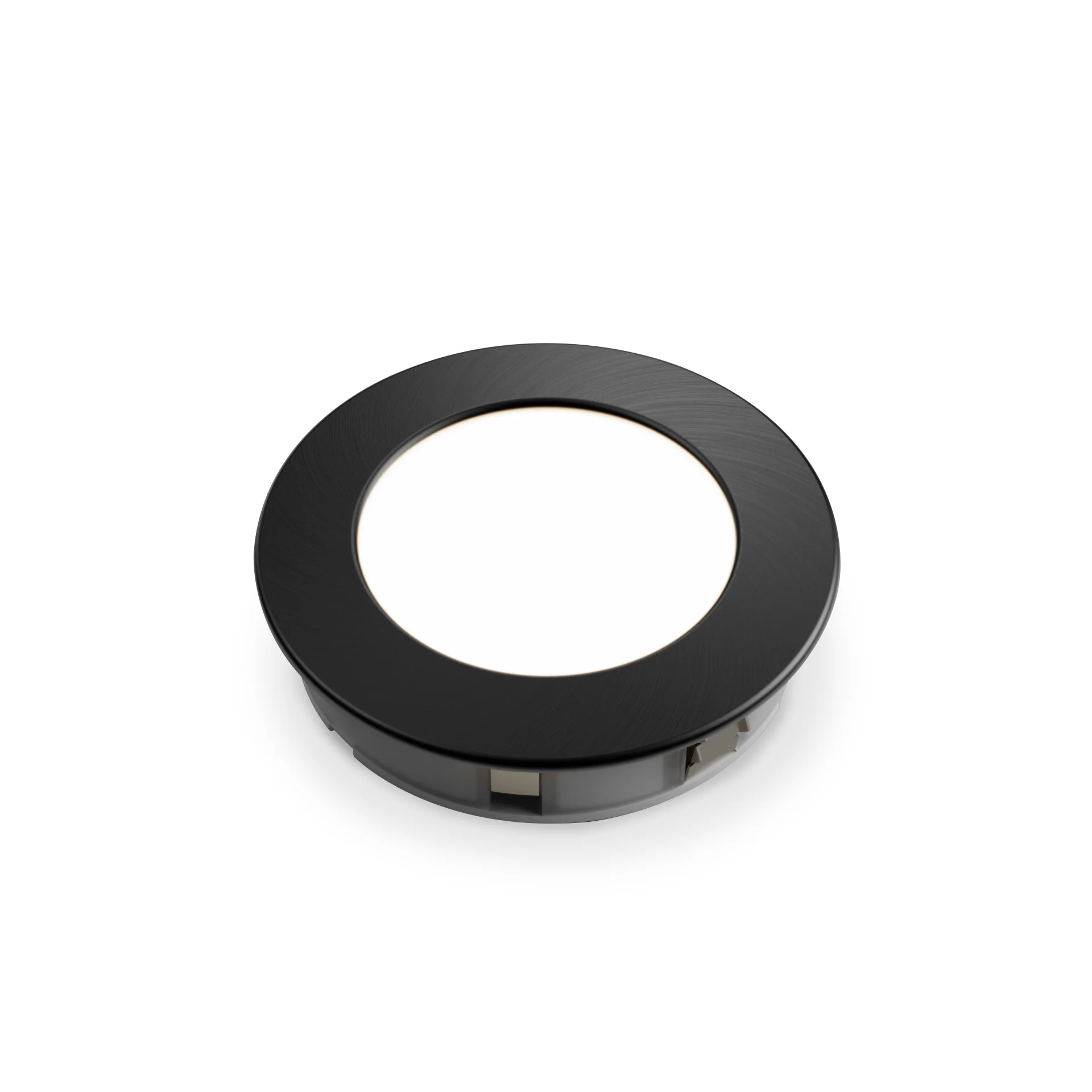 Genoa Trio Black - 240V Round Diffused Under Cabinet Recessed LED Light Fitting
