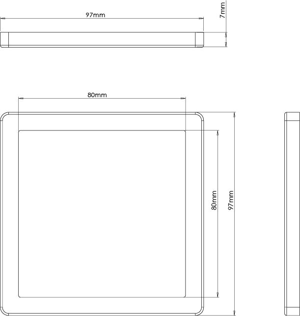 Selene - Slim Square Diffused Under Cabinet LED Light with Magnetic Bezel - Image 2