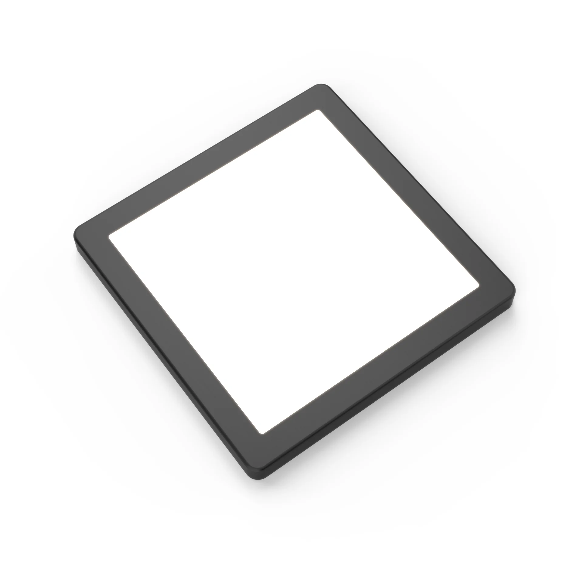 Selene Black - Slim Square Diffused Under Cabinet LED Light with Magnetic Bezel