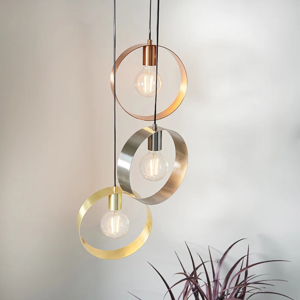 Eclipto 3 - 240V Multi Round Ring Pendant Light Fitting - Image 2