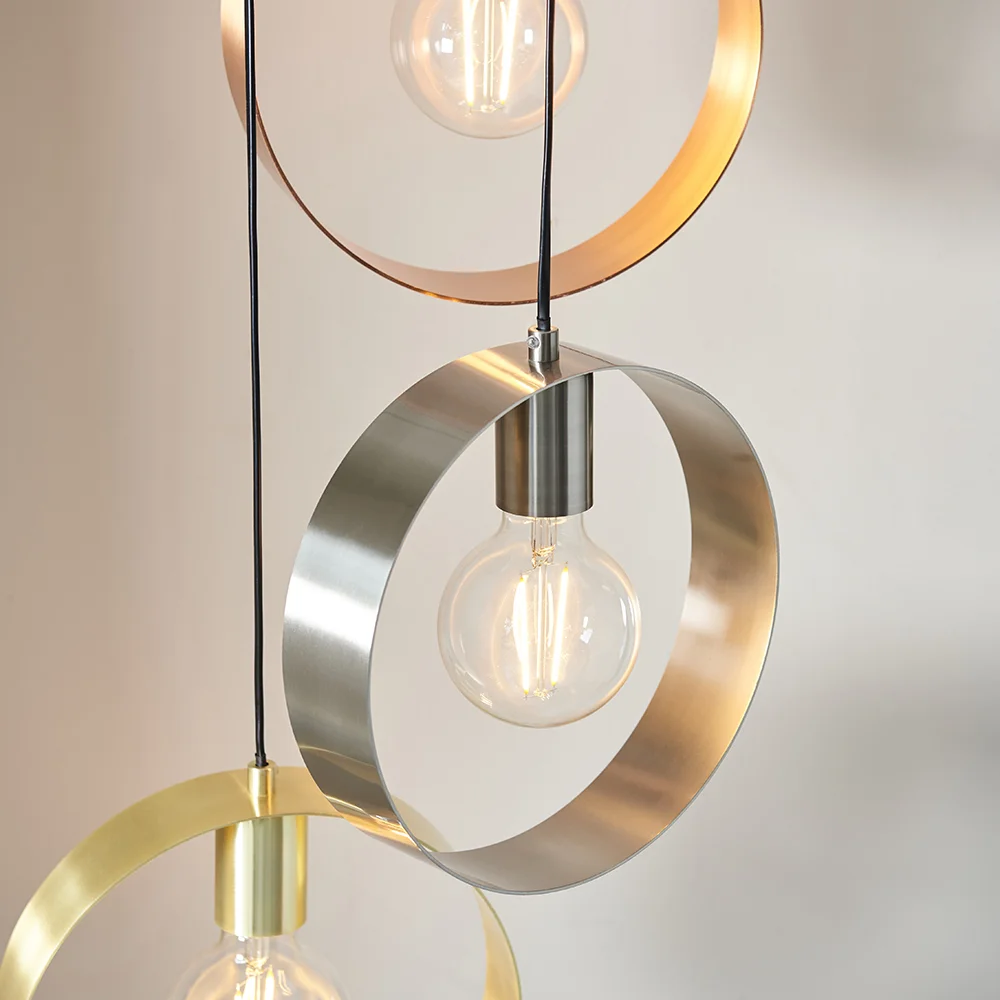 Eclipto 3 - 240V Multi Round Ring Pendant Light Fitting - Image 3