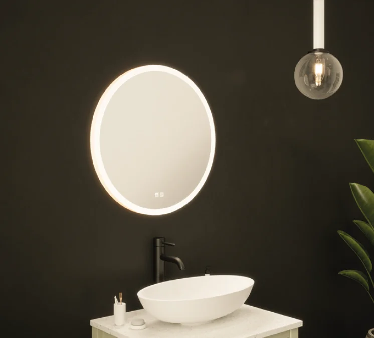 Sudbury - 3CCT Tunable Round 600mm LED Mirror with Touch Control & Demister - Image 2