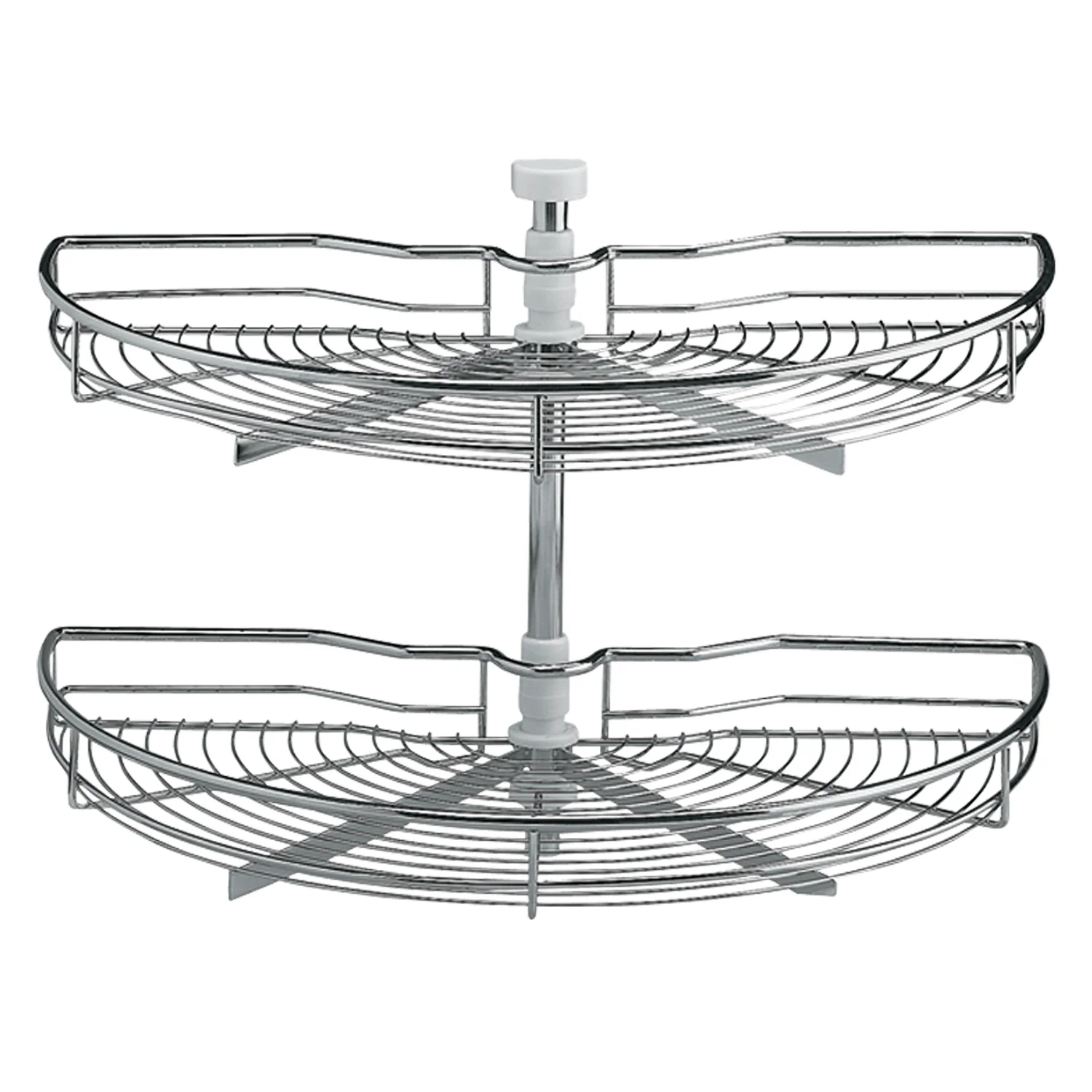 Chrome Wire Base Half Corner Carousel