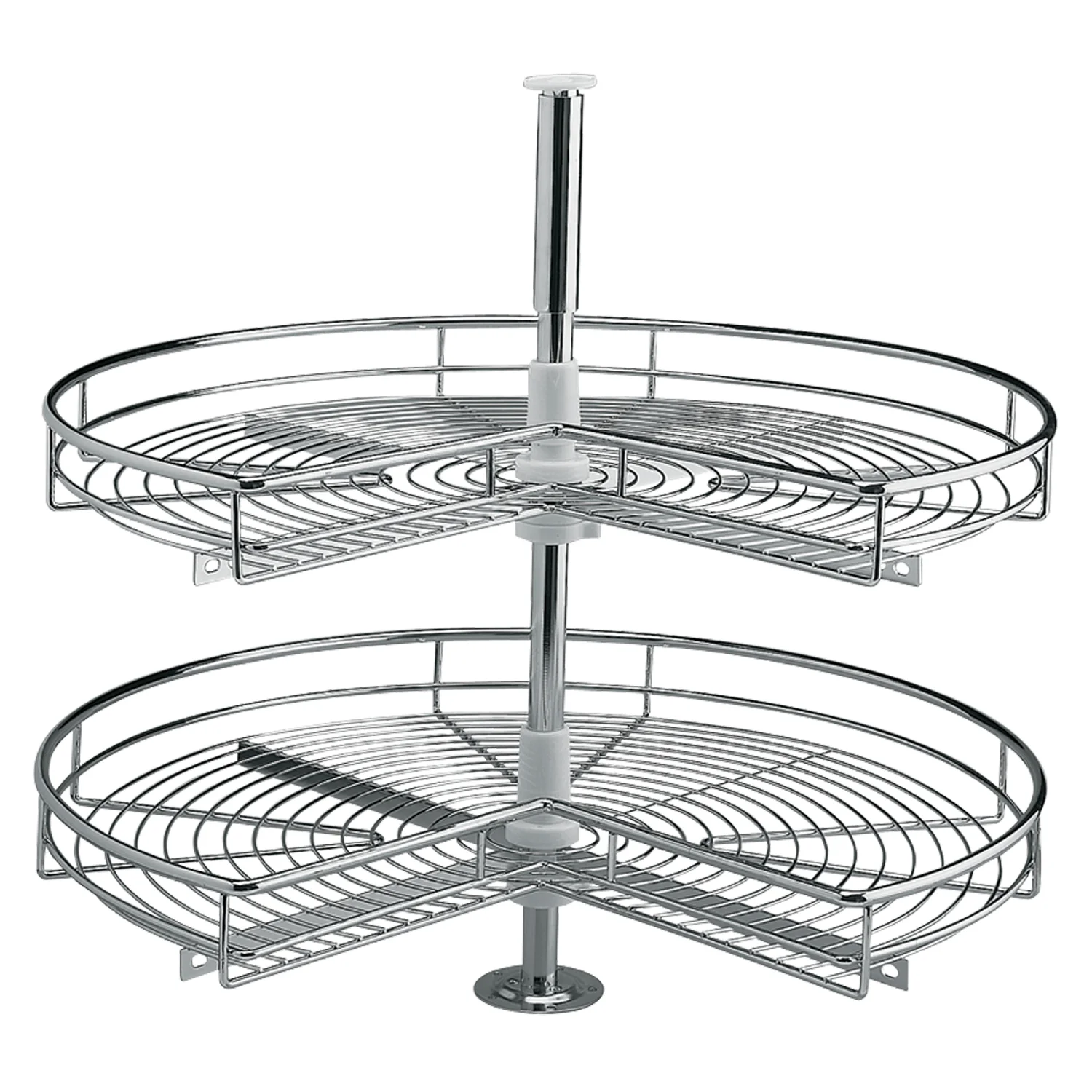 Chrome Wire Base 3/4 Corner Carousel