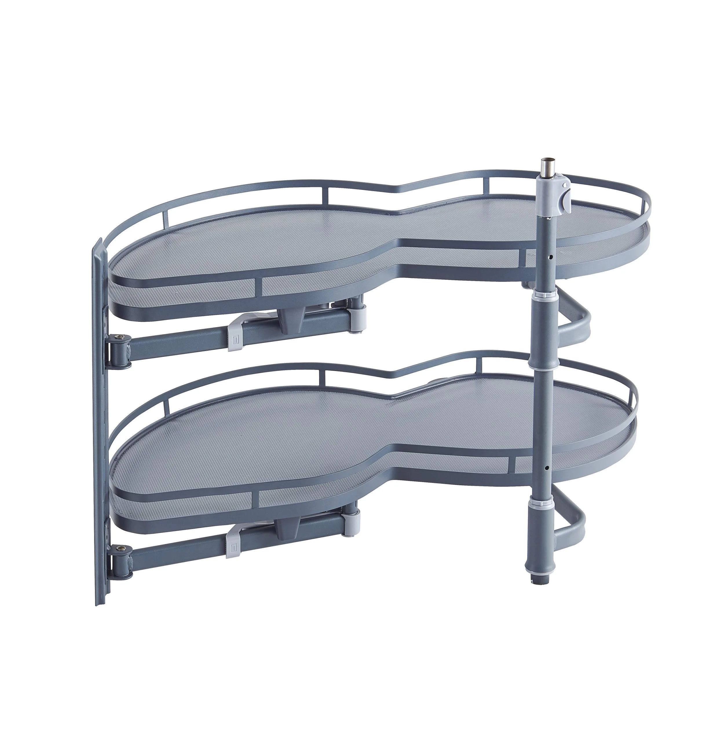 NOVUS Solid Base Kidney Pull-out Corner Organiser - Anthracite - Image 2