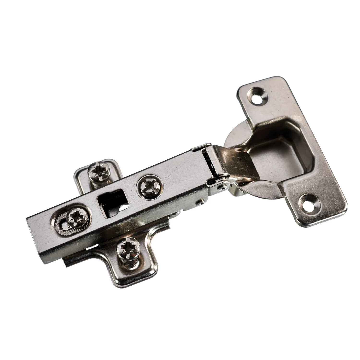 110° Soft Close Clip on Hinge including Adjustable Mounting Plate & Euroscrews