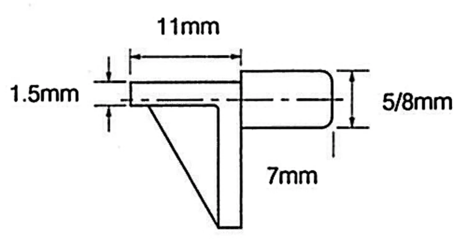 5mm Plastic Shelf Support - White - Image 2