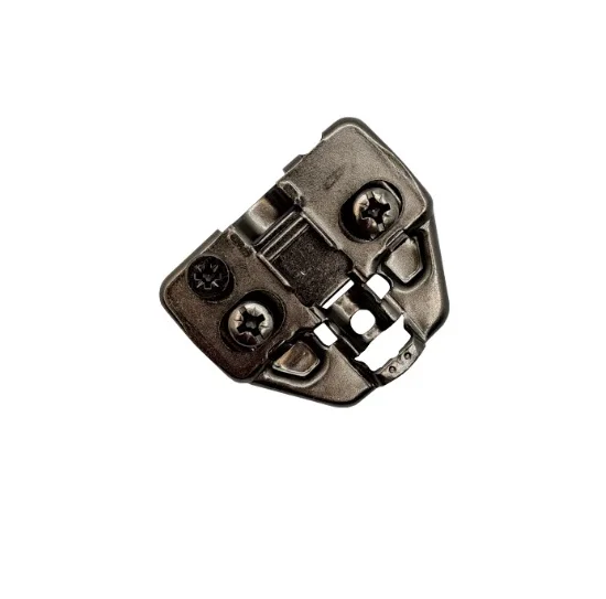 DTC Adjustable Hinge Plate includes Euroscrews - Titanium Black