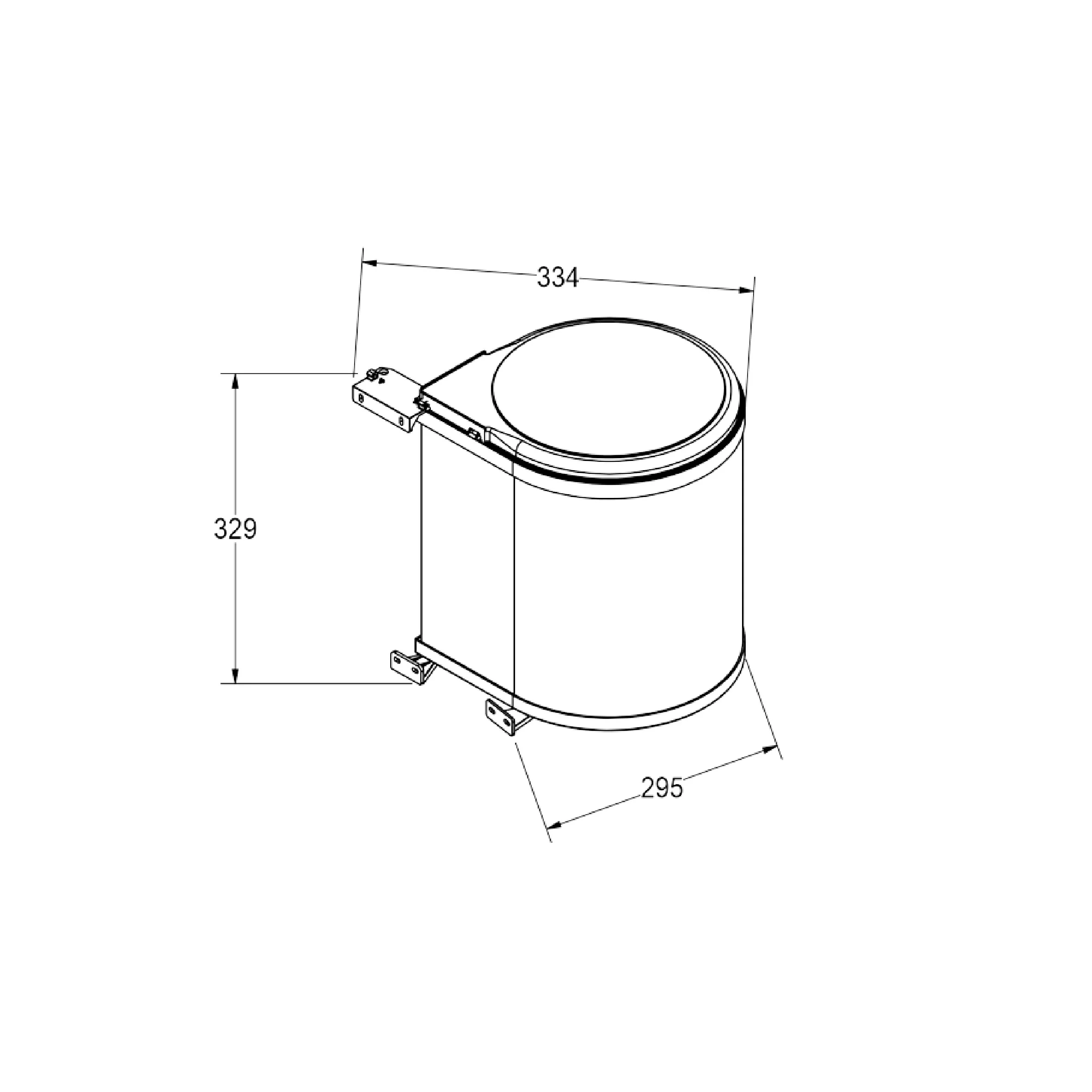12Ltr Stainless Steel Waste Bin - Image 2