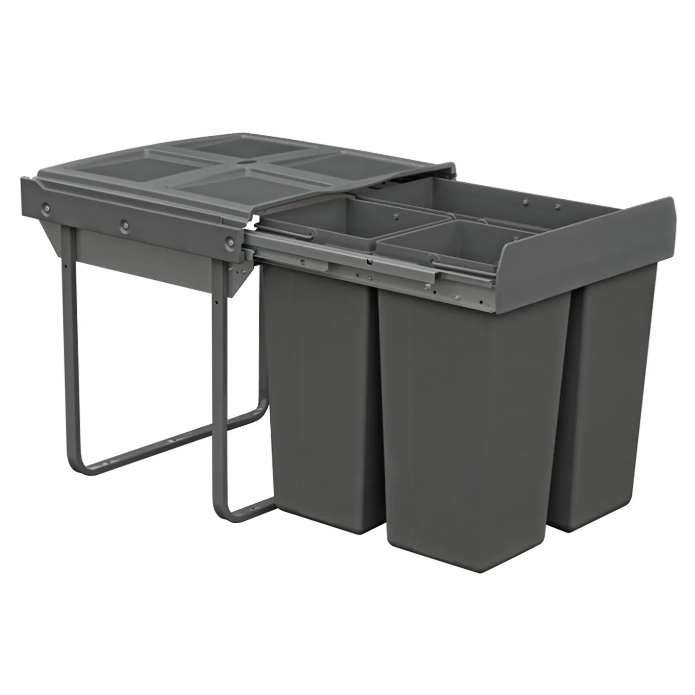 68 Litre Soft Close Waste Bin for 600mm cabinet - Anthracite
