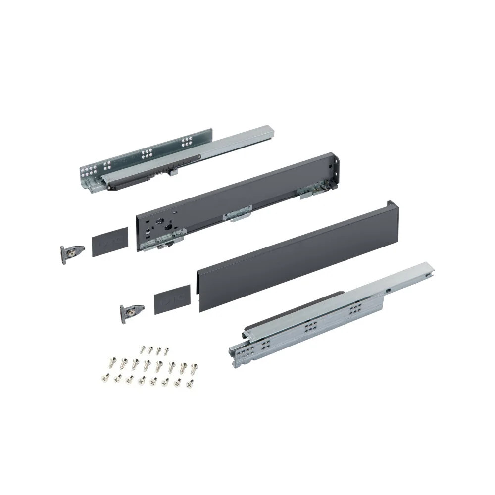DTC Twin Pro 88mm Shallow Soft Close Drawer Box - Anthracite