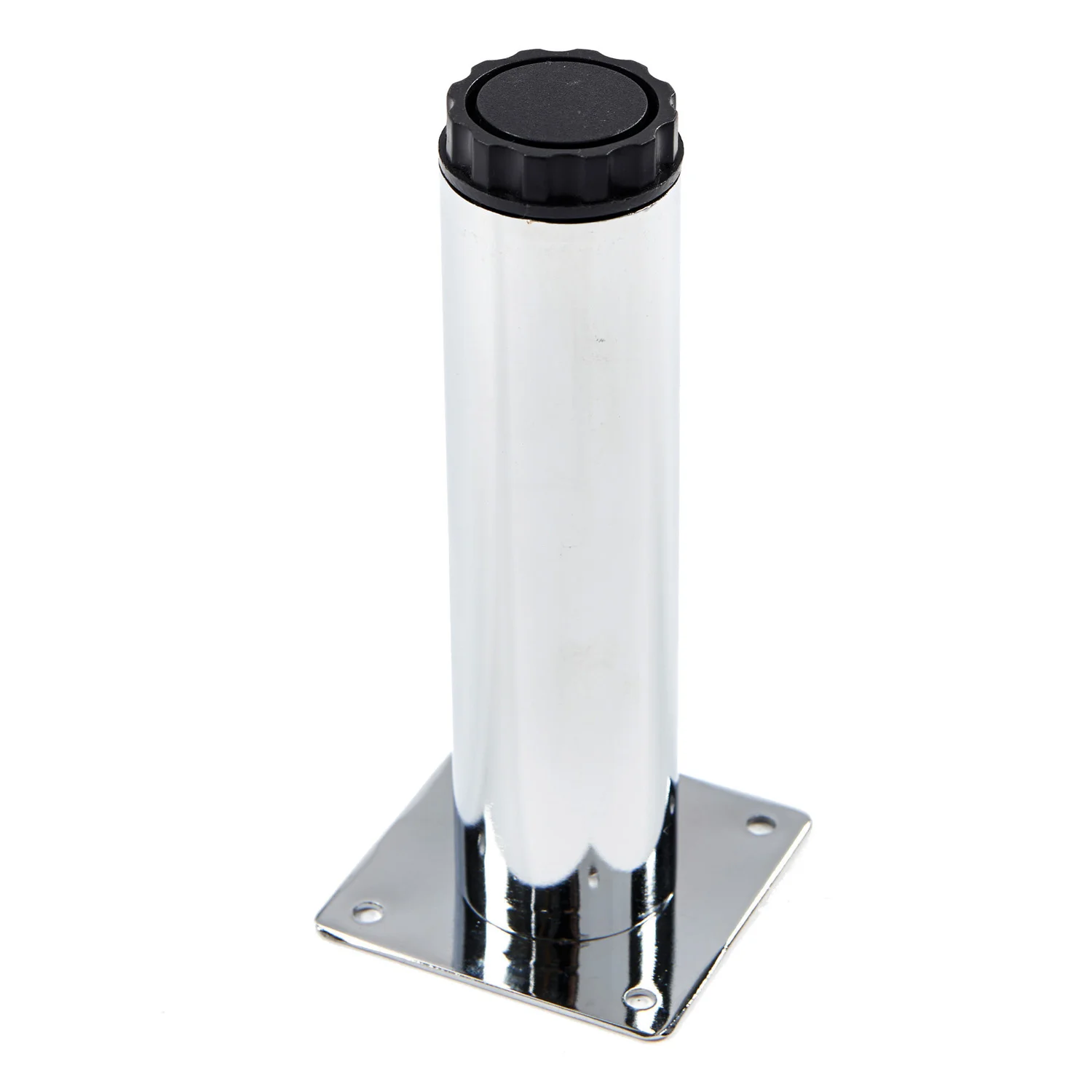 200mm Chrome Round Adjustable Leg
