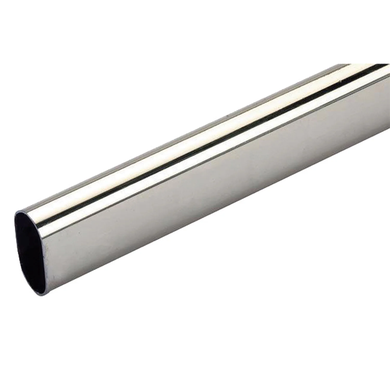 Chrome Oval Wardrobe Rail