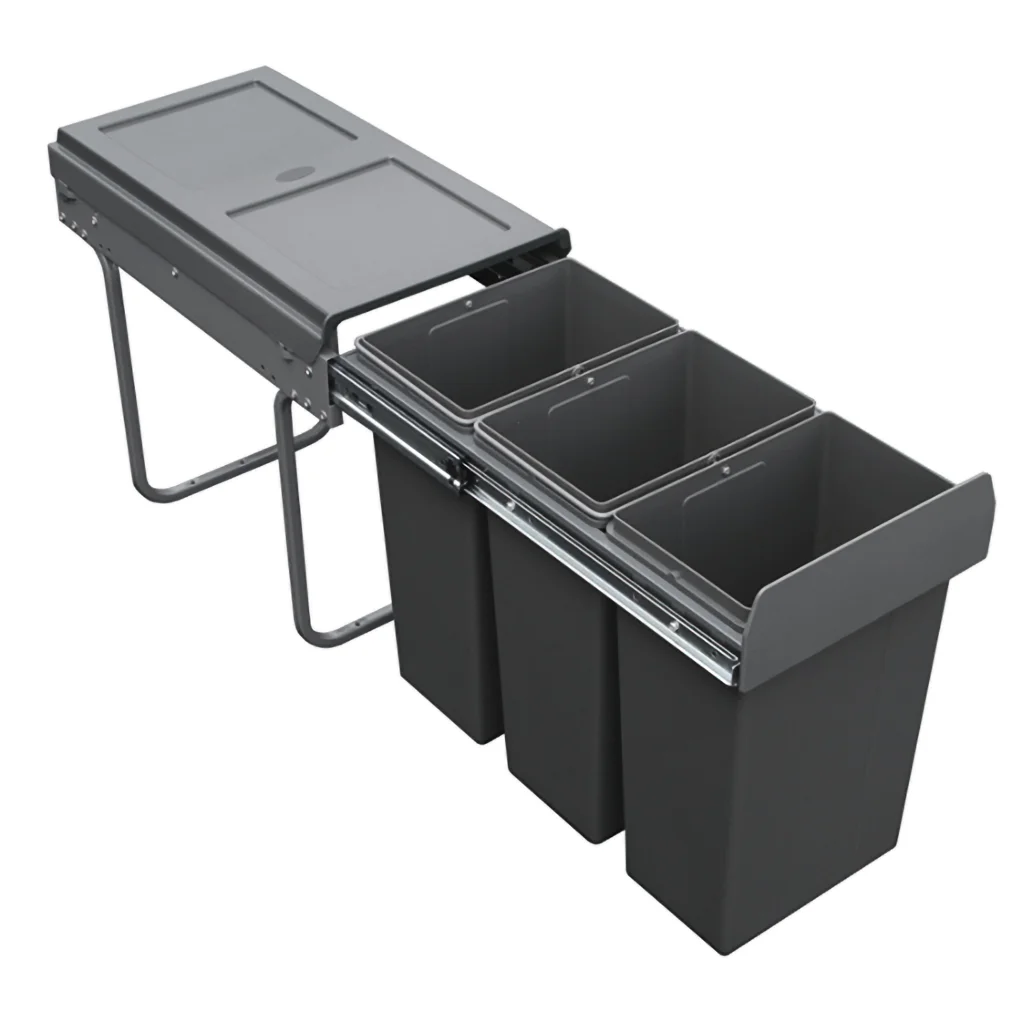30 Litre Soft Close Waste Bin for 300mm cabinet - Anthracite