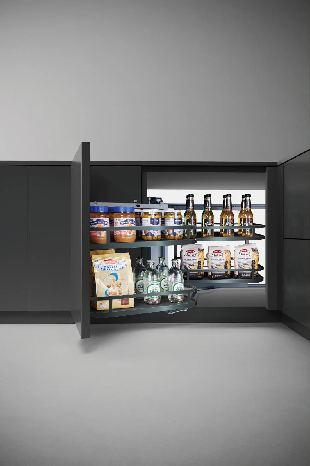 NOVUS Solid Base Universal Corner Organiser / Magic corner - Anthracite