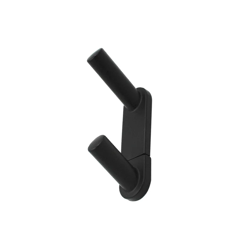 Double Coat Hook - Matt Black