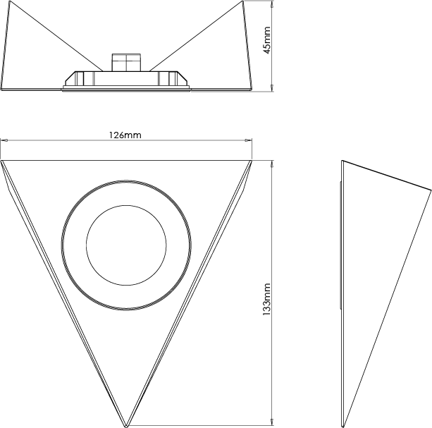 Venta - Triangle Diffused Under Cabinet LED Light Fitting - Image 2