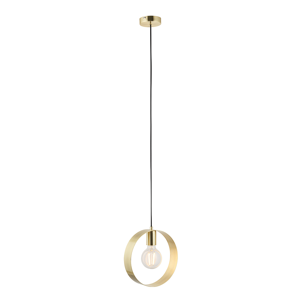 Eclipto - 240V Round Brass Ring Pendant Light Fitting
