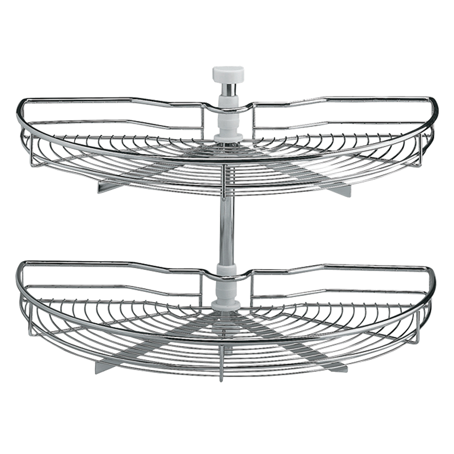 Chrome Wire Base Half Corner Carousel