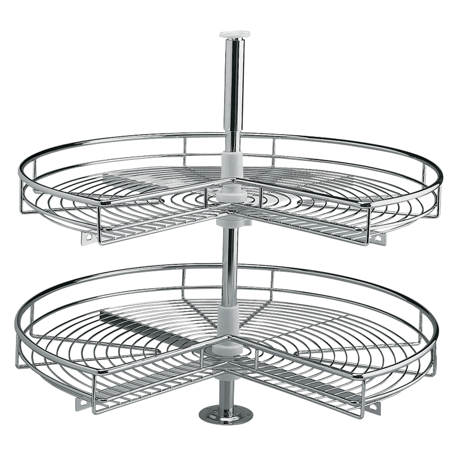 Chrome Wire Base 3/4 Corner Carousel