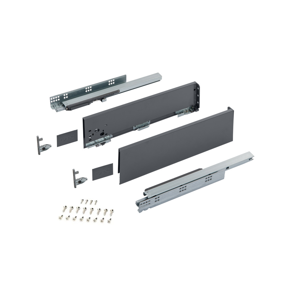 DTC Twin Pro 126mm Medium Soft Close Drawer Box - Anthracite