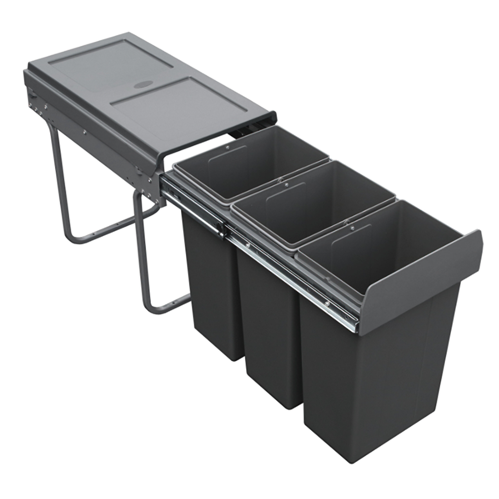 30 Litre Soft Close Waste Bin for 300mm cabinet - Anthracite