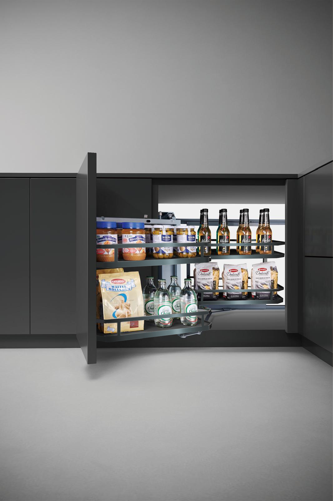 NOVUS Solid Base Universal Corner Organiser / Magic corner - Anthracite