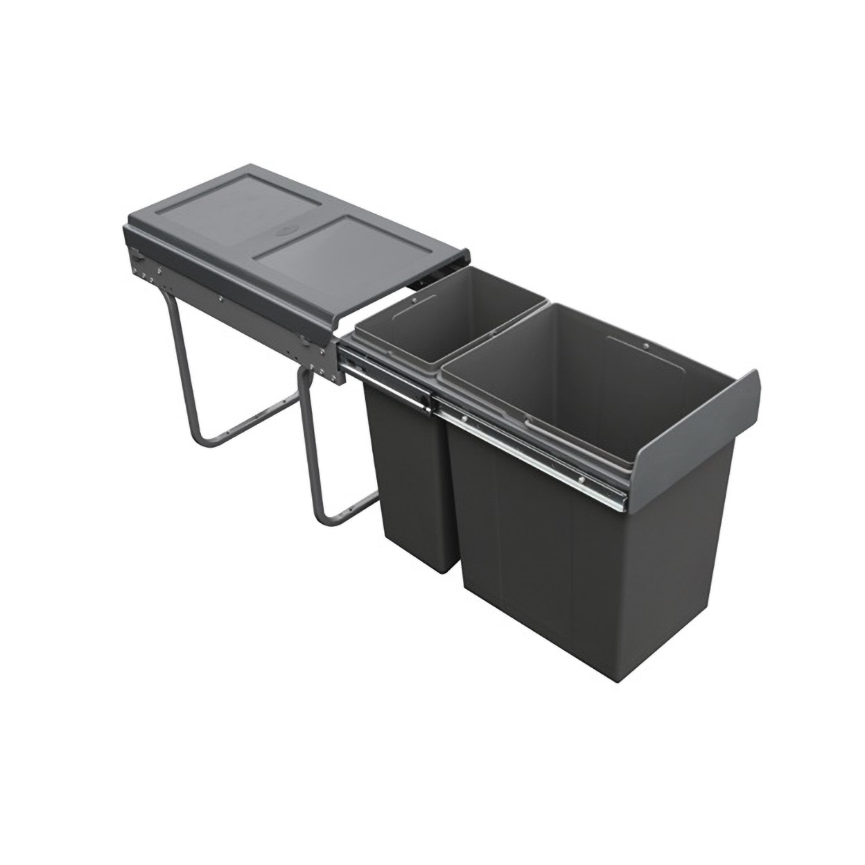 30 Litre Soft Close Waste Bin for 300mm cabinet - Anthracite