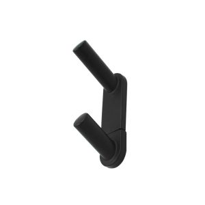 Double Coat Hook - Matt Black